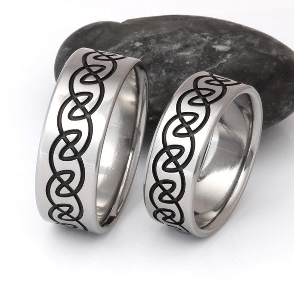 irish celtic titanium ring set stck14 Titanium Wedding and Engagement Rings