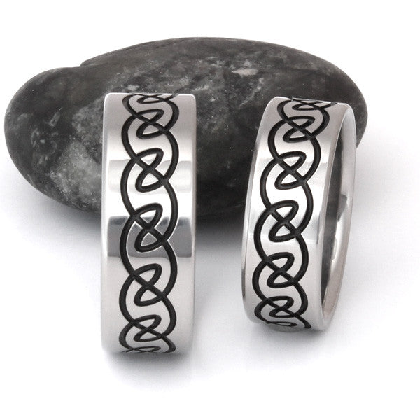 irish celtic titanium ring set stck14 Titanium Wedding and Engagement Rings