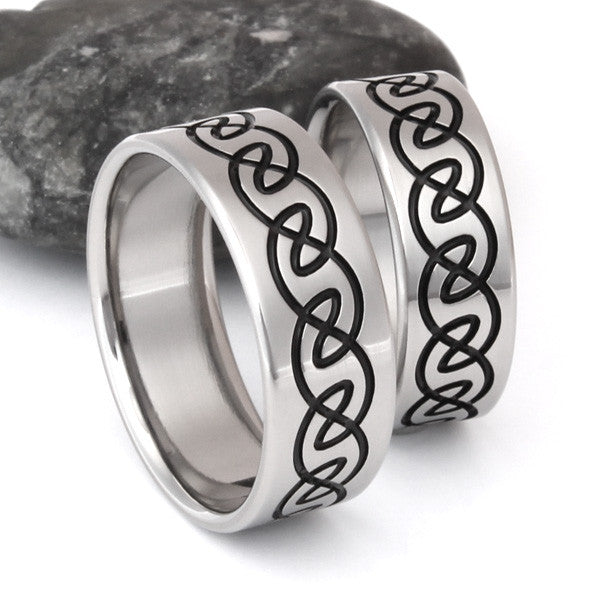 irish celtic titanium ring set stck14 Titanium Wedding and Engagement Rings