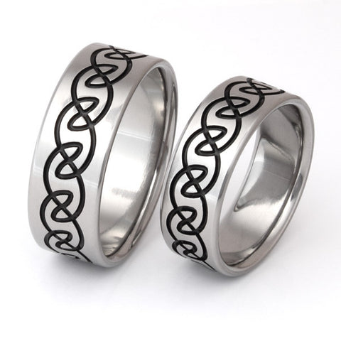 irish celtic titanium ring set stck14 Titanium Wedding and Engagement Rings