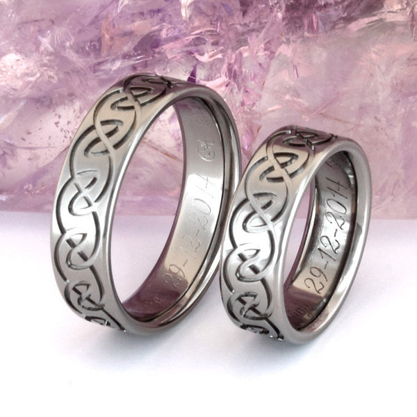 irish celtic titanium ring set Titanium Wedding and Engagement Rings