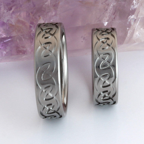 irish celtic titanium ring set Titanium Wedding and Engagement Rings
