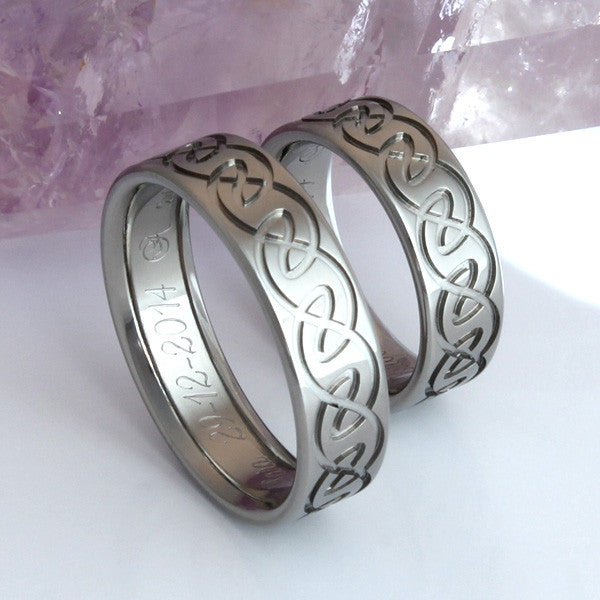 irish celtic titanium ring set Titanium Wedding and Engagement Rings