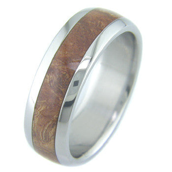 chechen burl Titanium Wedding and Engagement Rings