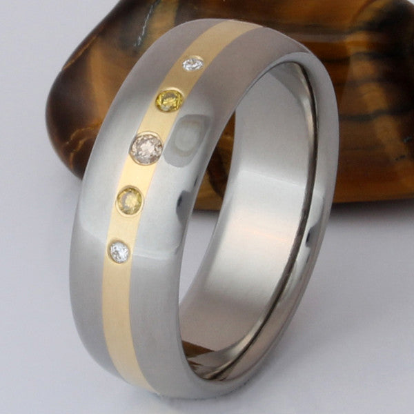 titanium chocolate diamond ring s5 Titanium Wedding and Engagement Rings