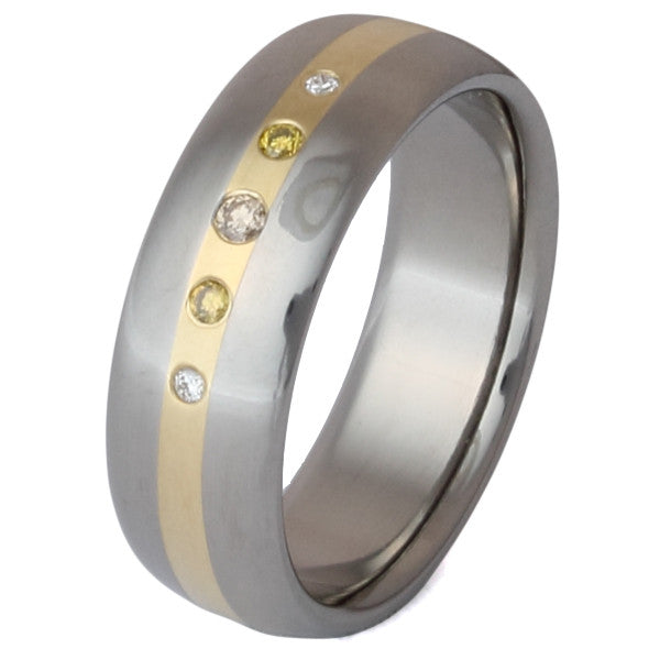 Titanium Chocolate Diamond Ring s5