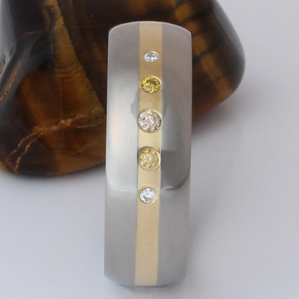 titanium chocolate diamond ring s5 Titanium Wedding and Engagement Rings