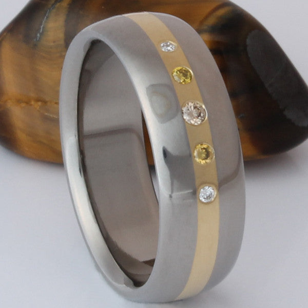 titanium chocolate diamond ring s5 Titanium Wedding and Engagement Rings