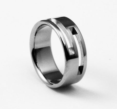electric slide Titanium Wedding and Engagement Rings