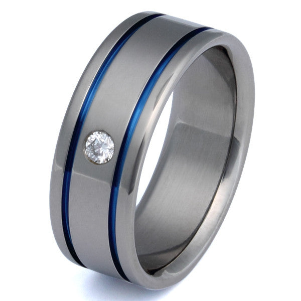 Titanium diamond sales engagement rings