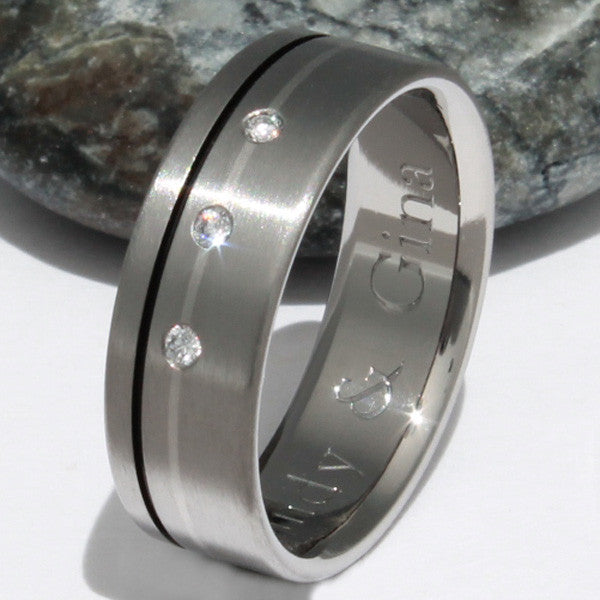 titanium diamond ring s20 Titanium Wedding and Engagement Rings