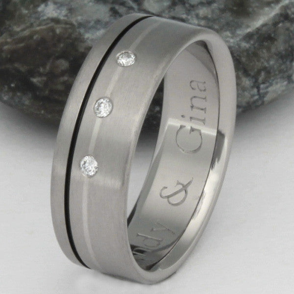 titanium diamond ring s20 Titanium Wedding and Engagement Rings