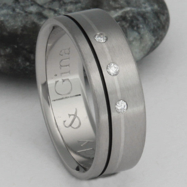 titanium diamond ring s20 Titanium Wedding and Engagement Rings
