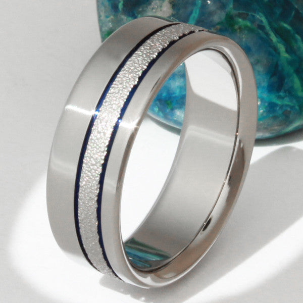 champagne sparkle frost titanium wedding ring f14 Titanium Wedding and Engagement Rings