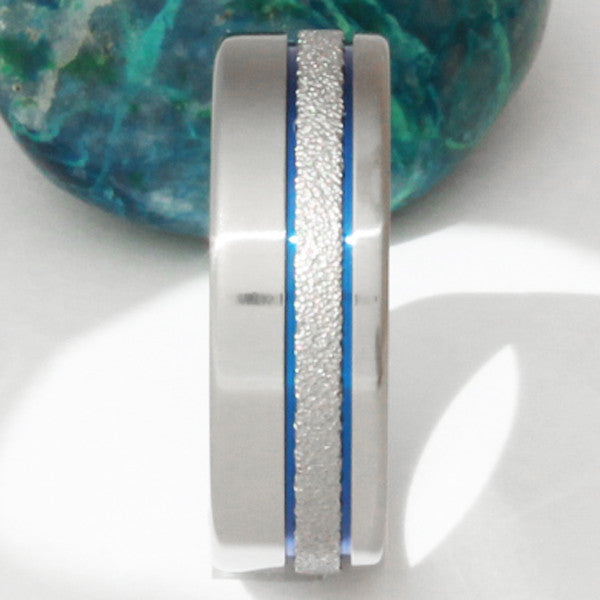 champagne sparkle frost titanium wedding ring f14 Titanium Wedding and Engagement Rings