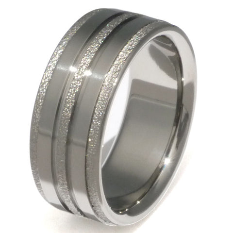 the slide frost titanium wedding ring f22 Titanium Wedding and Engagement Rings