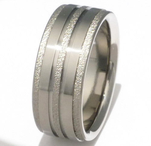 the slide frost titanium wedding ring f22 Titanium Wedding and Engagement Rings