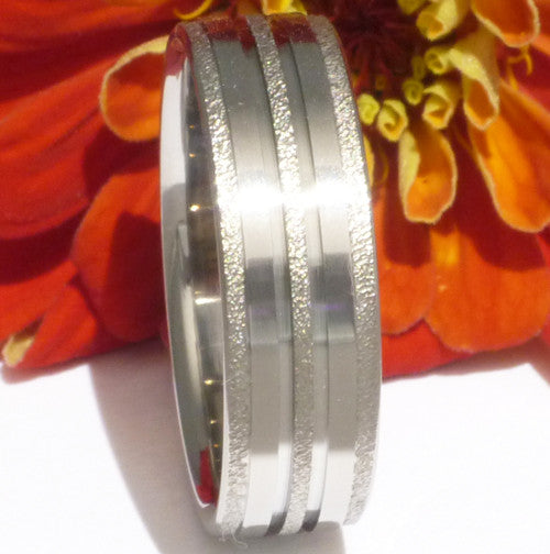 the slide frost titanium wedding ring f22 Titanium Wedding and Engagement Rings