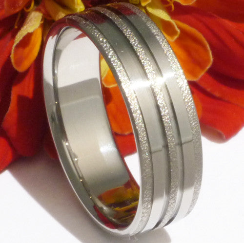 the slide frost titanium wedding ring f22 Titanium Wedding and Engagement Rings