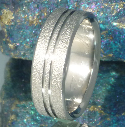 the shimmer frost titanium wedding ring f9 Titanium Wedding and Engagement Rings