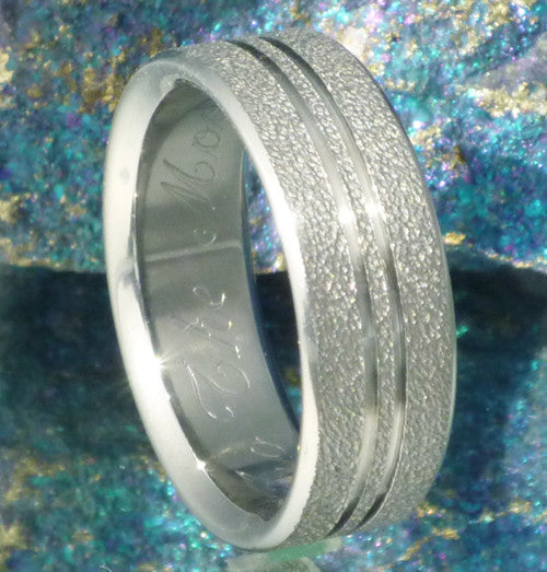 the shimmer frost titanium wedding ring f9 Titanium Wedding and Engagement Rings