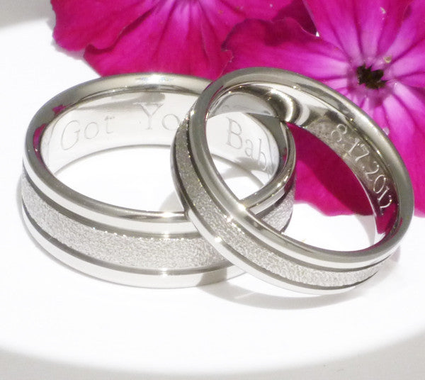 frost titanium wedding ring set Titanium Wedding and Engagement Rings