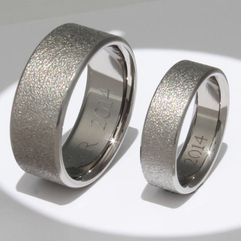 frost titanium wedding set Titanium Wedding and Engagement Rings