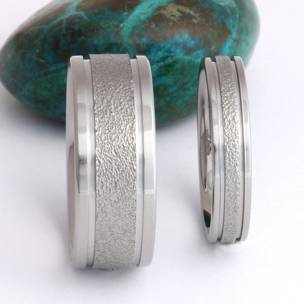 frost titanium wedding ring set Titanium Wedding and Engagement Rings