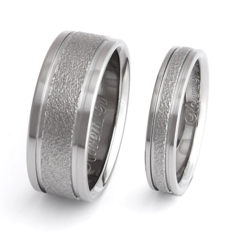 frost titanium wedding ring set Titanium Wedding and Engagement Rings
