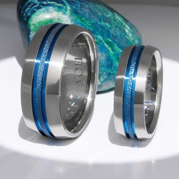 matching titanium wedding band set stb16 Titanium Wedding and Engagement Rings