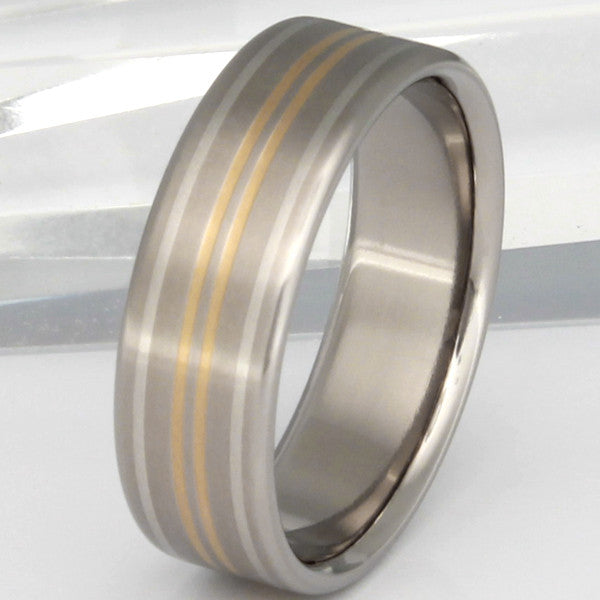 summit two tone ring m10 Titanium Wedding and Engagement Rings