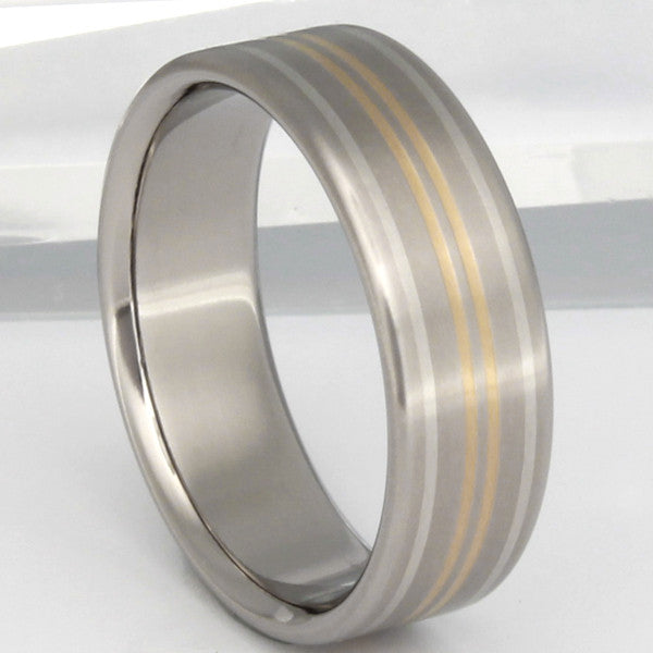 summit two tone ring m10 Titanium Wedding and Engagement Rings