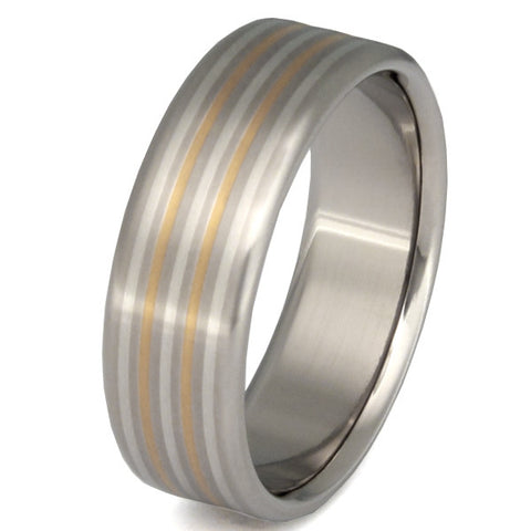 illumination two tone ring m3 Titanium Wedding and Engagement Rings