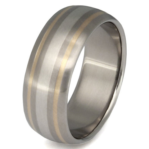 freedom two tone ring m9 Titanium Wedding and Engagement Rings