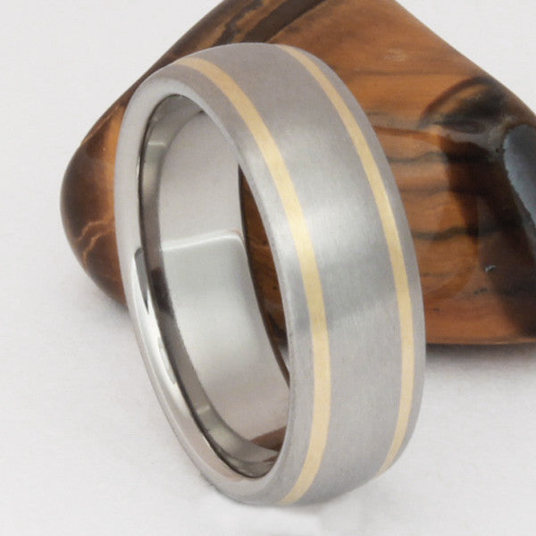 titanium wedding ring with gold inlay g11 Titanium Wedding and Engagement Rings