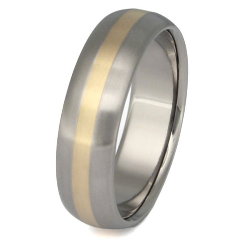 titanium wedding ring with gold inlay g3 Titanium Wedding and Engagement Rings