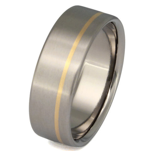 titanium wedding ring with gold inlay g6 Titanium Wedding and Engagement Rings