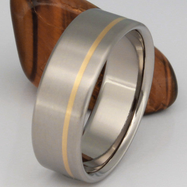 titanium wedding ring with gold inlay g6 Titanium Wedding and Engagement Rings