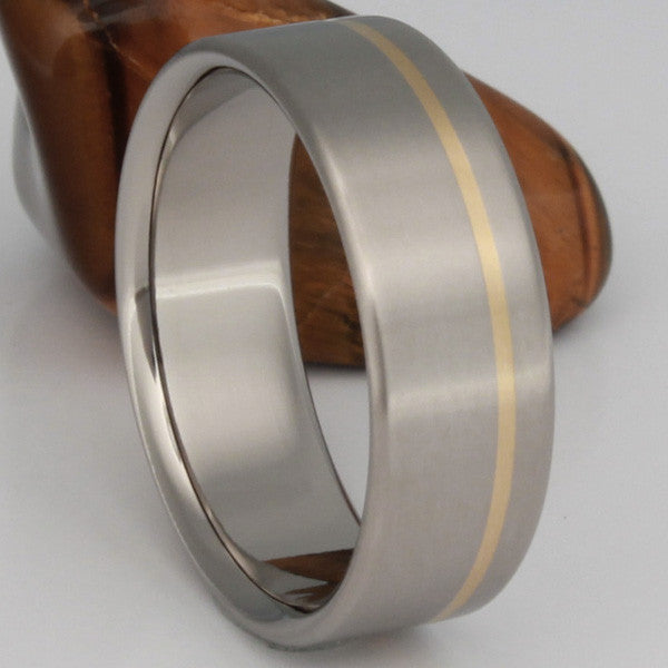 titanium wedding ring with gold inlay g6 Titanium Wedding and Engagement Rings