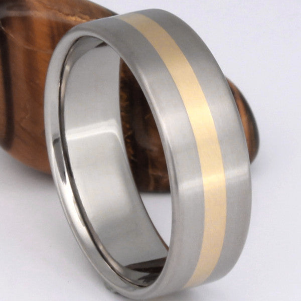 titanium wedding ring with gold inlay g7 Titanium Wedding and Engagement Rings