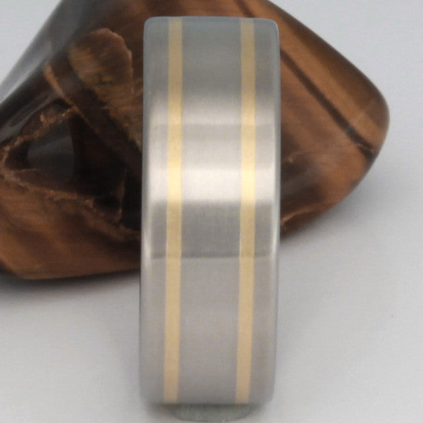 titanium wedding ring with gold inlay g8 Titanium Wedding and Engagement Rings