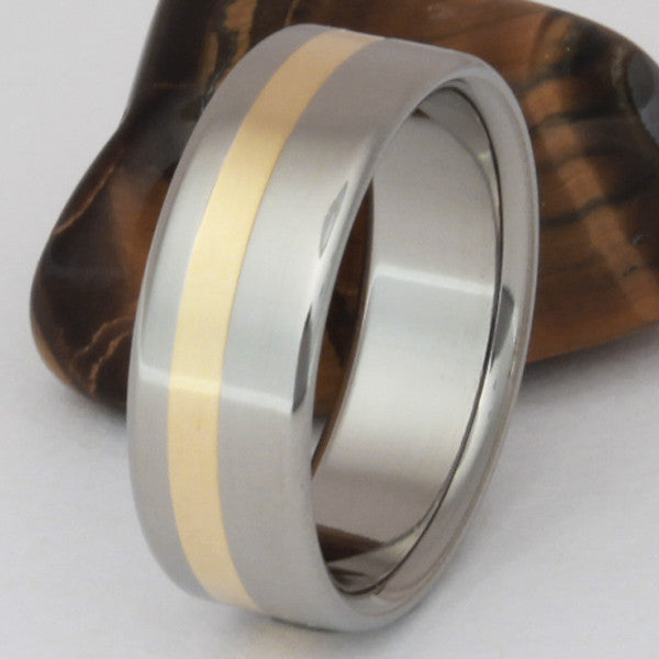 titanium wedding ring with gold inlay g9 Titanium Wedding and Engagement Rings