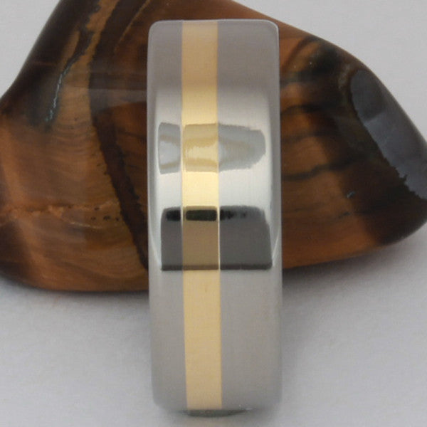 titanium wedding ring with gold inlay g9 Titanium Wedding and Engagement Rings