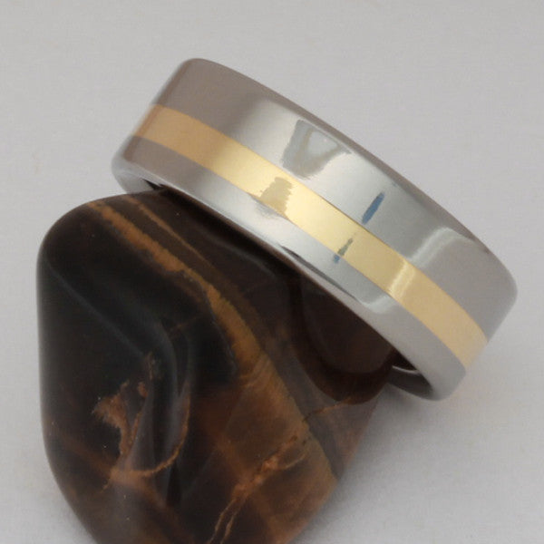 titanium wedding ring with gold inlay g9 Titanium Wedding and Engagement Rings