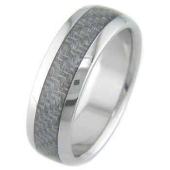 Boone Gunmetal Carbon Fiber Titanium Ring