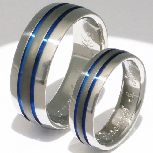 matching sable titanium ring set stsa11 Titanium Wedding and Engagement Rings