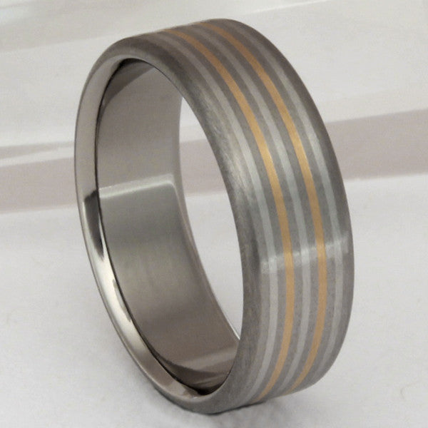 illumination two tone ring m3 Titanium Wedding and Engagement Rings