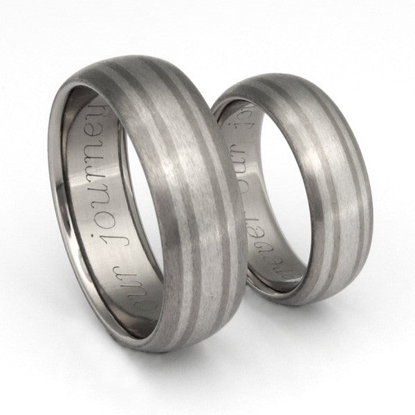 matching platinum titanium wedding band set stp20 Titanium Wedding and Engagement Rings
