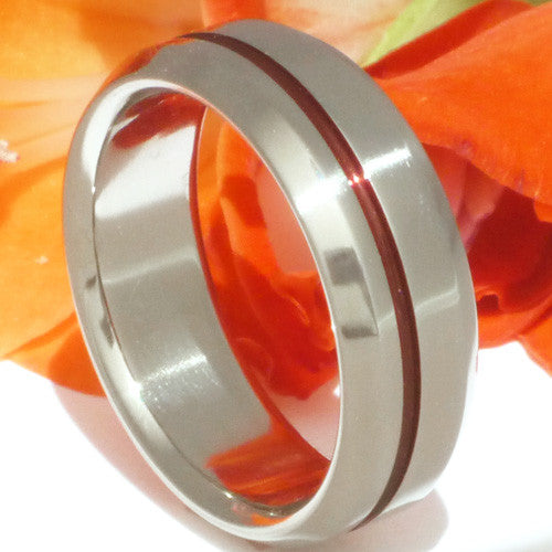 thin red line titanium ring r25 Titanium Wedding and Engagement Rings