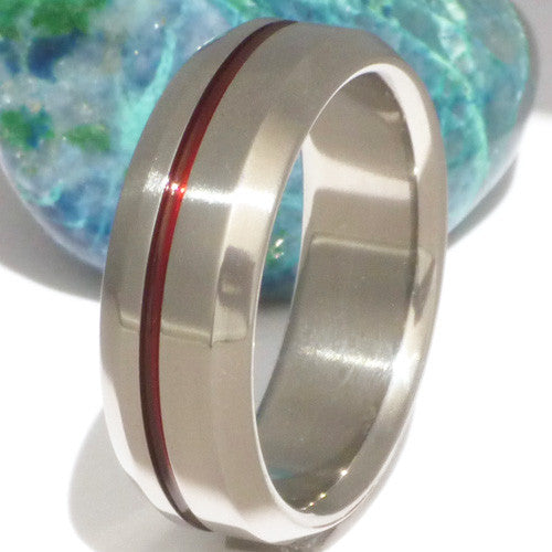thin red line titanium ring r25 Titanium Wedding and Engagement Rings